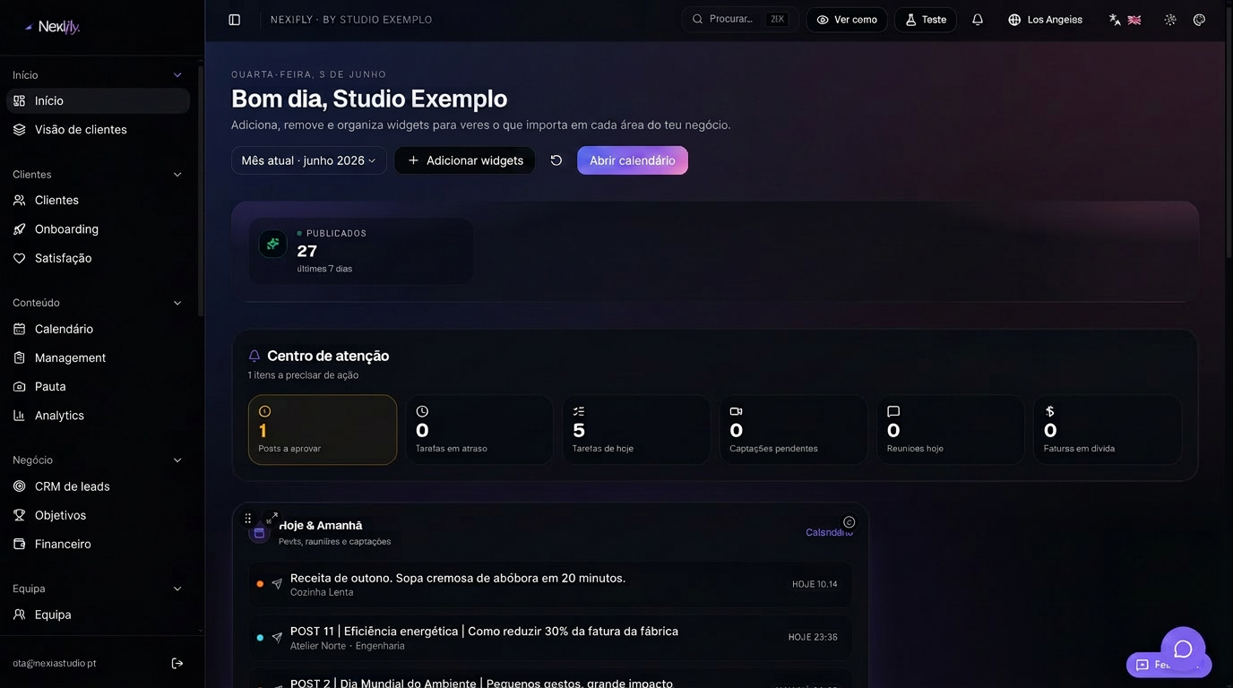 Dashboard da Nexifly